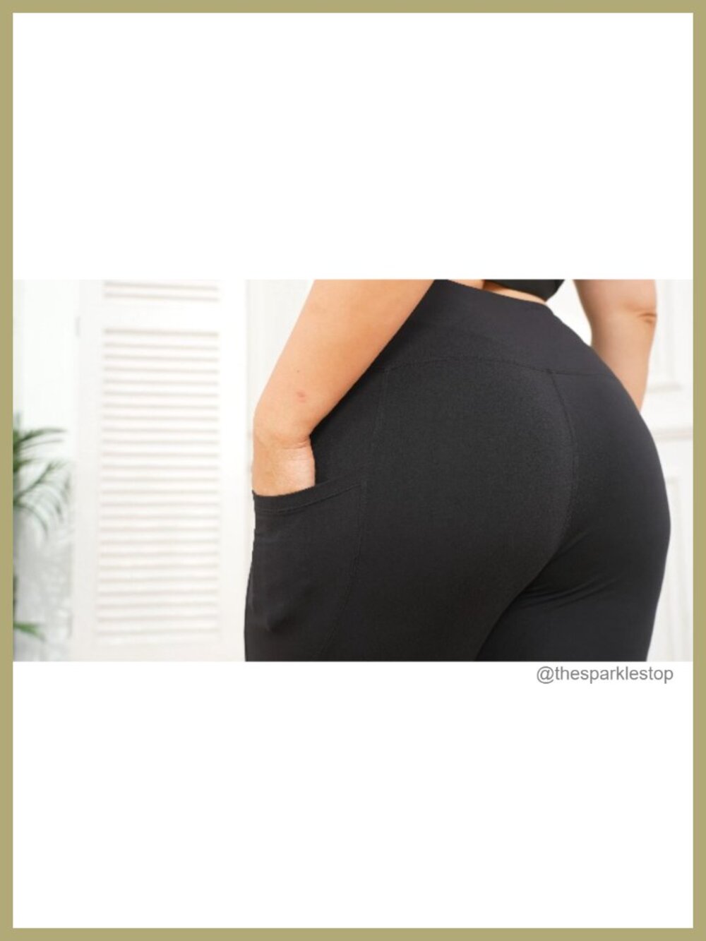 Plus Size 8" Biker Shorts with Pockets - High Waisted Spandex Yoga Gym Athletic - Picture 5 of 5